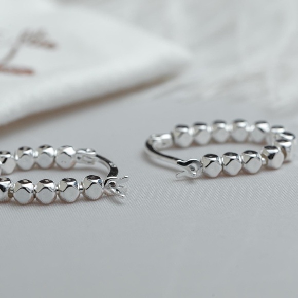 Minimalist Sterling Silver Hoops – Kate Spade Inspired Design - Picture 4 of 5